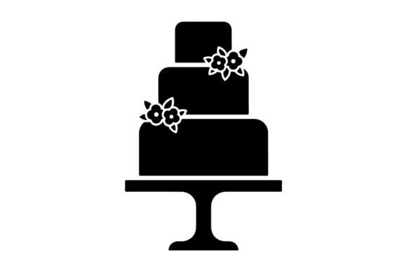 Download Elegant Black Wedding Cake with Floral V - Black wedding Collection
