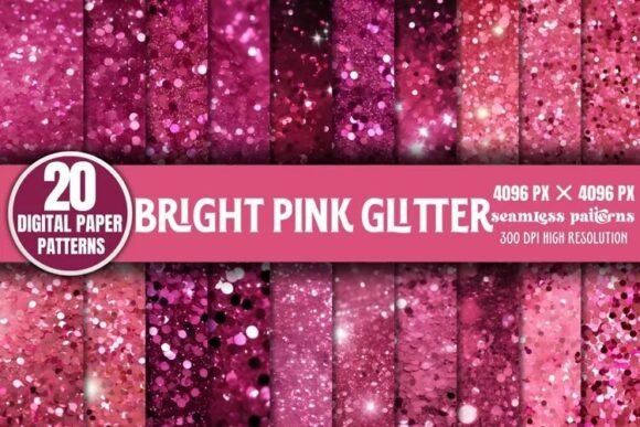 Download Bright Pink Glitter Backgrounds Bundle - Premium Resources