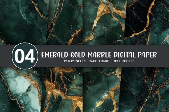 Download Emerald Gold Marble Digital Paper - Emerald gold marble Collection