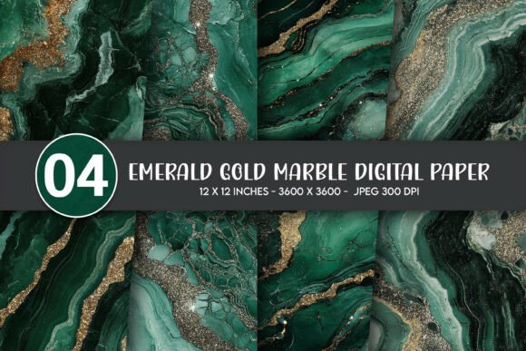 Download Emerald Gold Marble Digital Paper - Emerald gold marble Collection